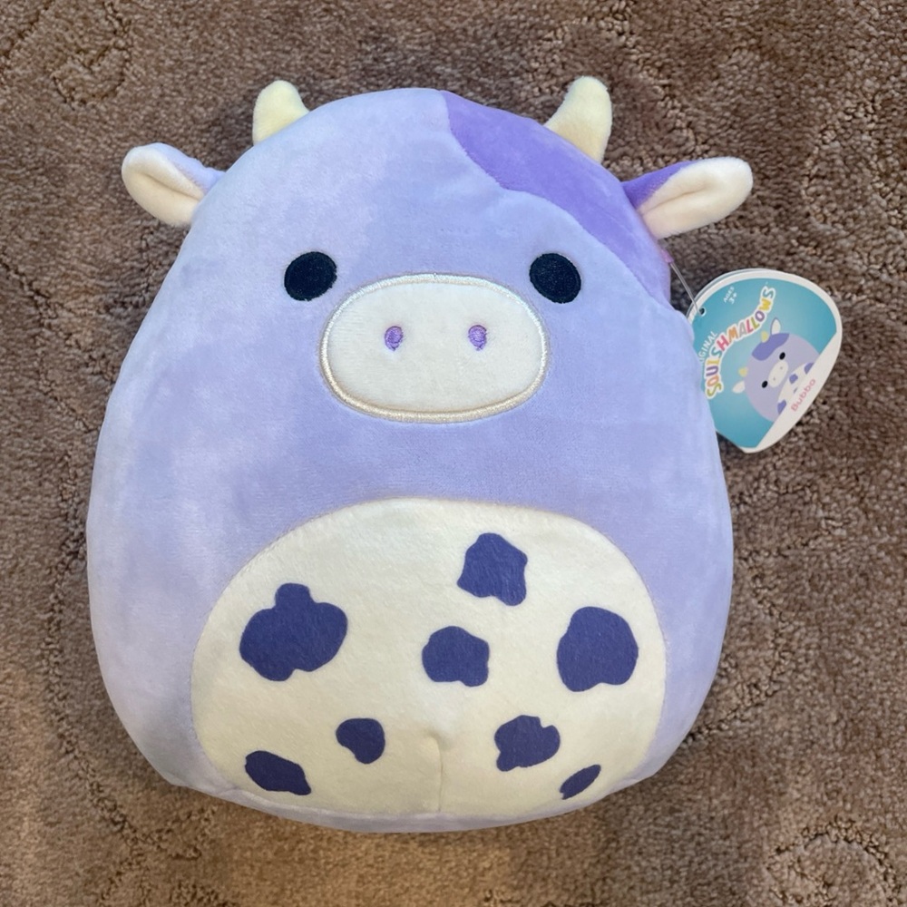 Original Squishmallows Bubba Purple Cow New With Tags